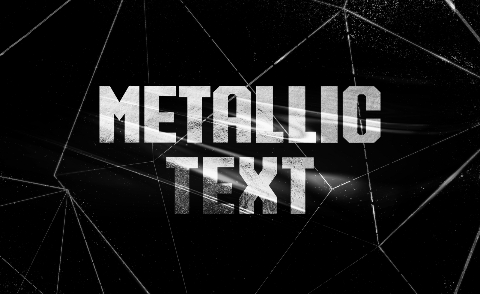 Metallic Text Effect psd