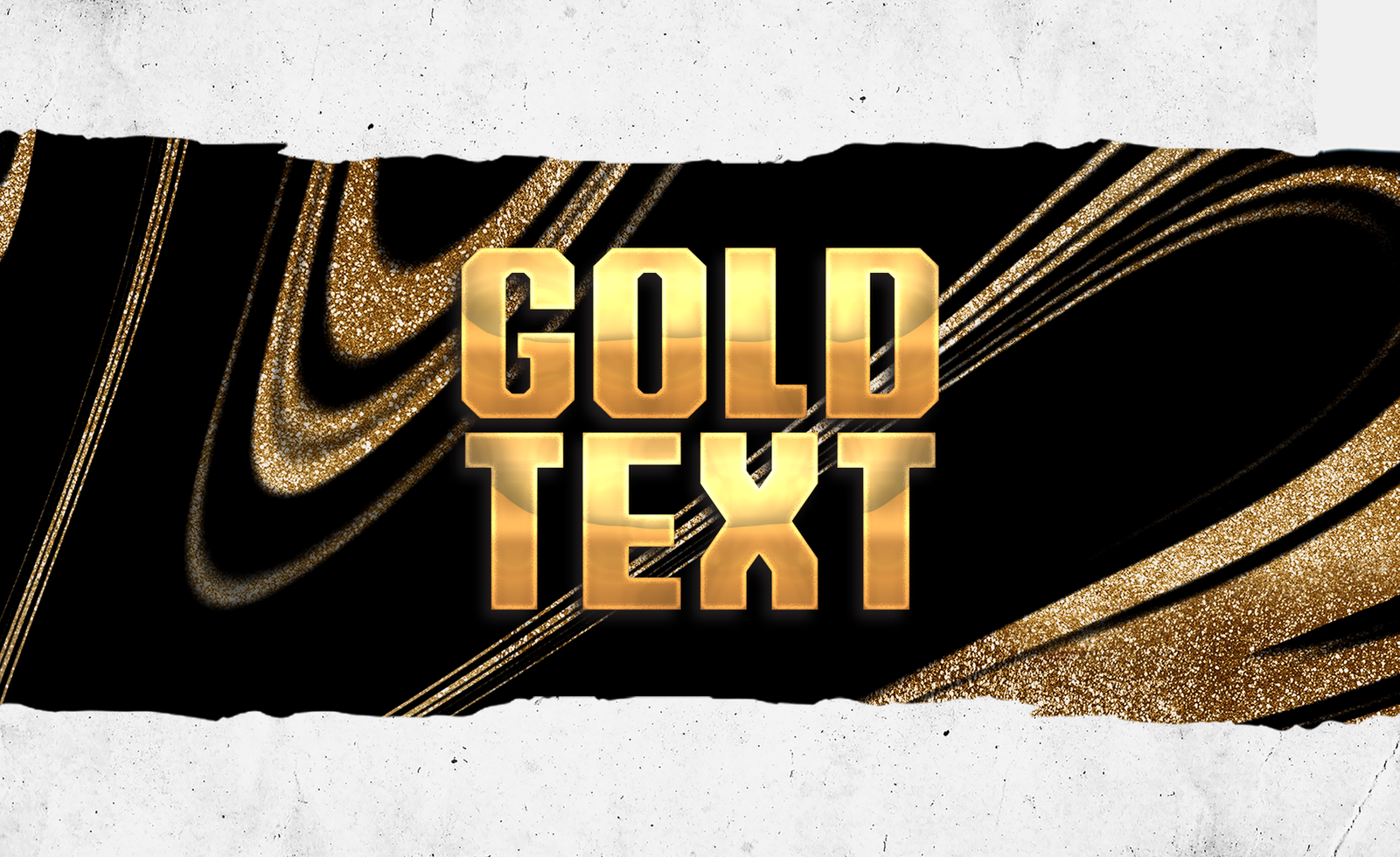Gold Text Effect psd