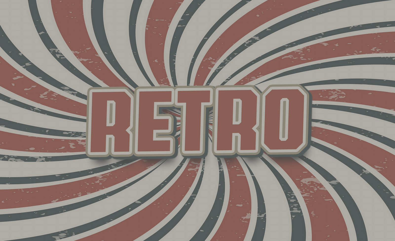 Retro Text Effect psd