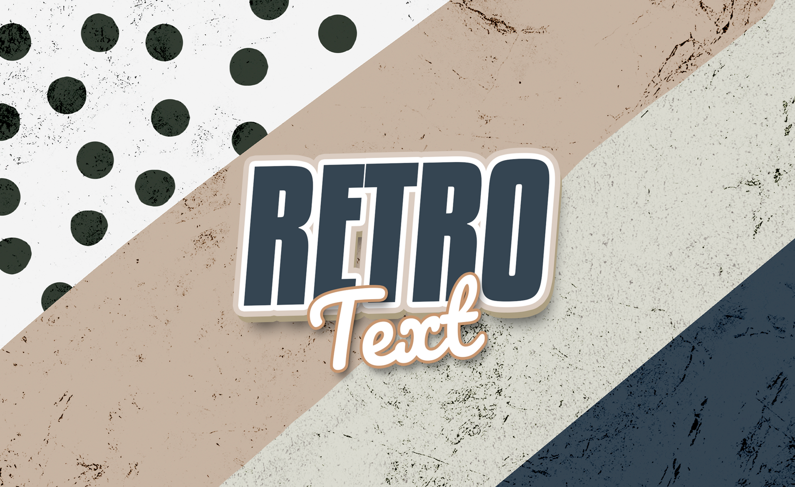 Retro Text Effect psd