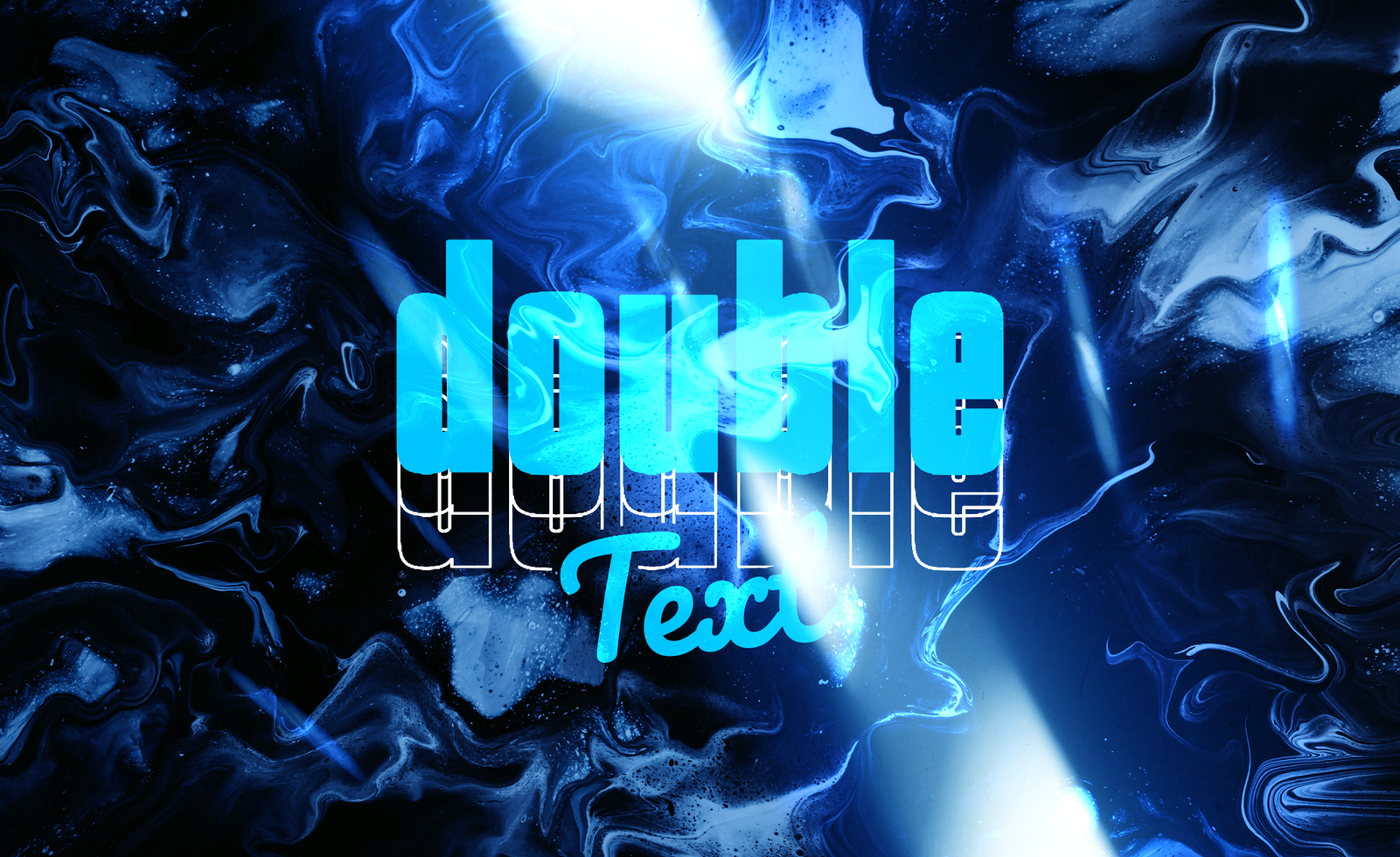 Double Text Effect psd