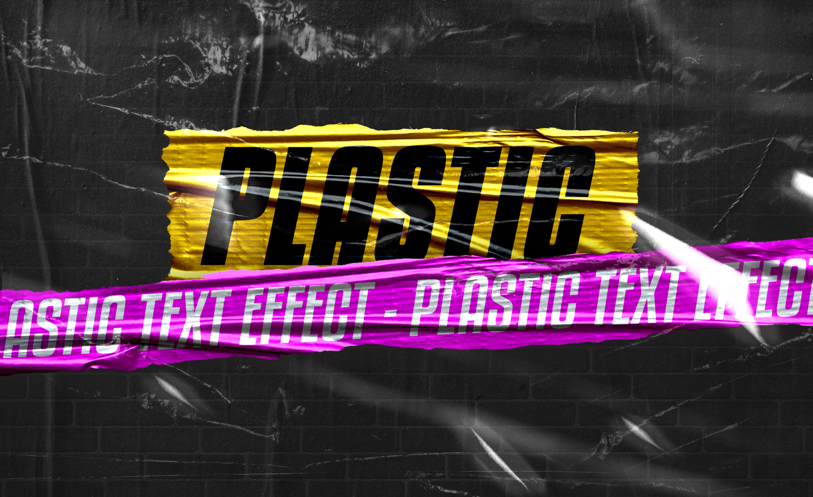 Plastic Text Effect psd