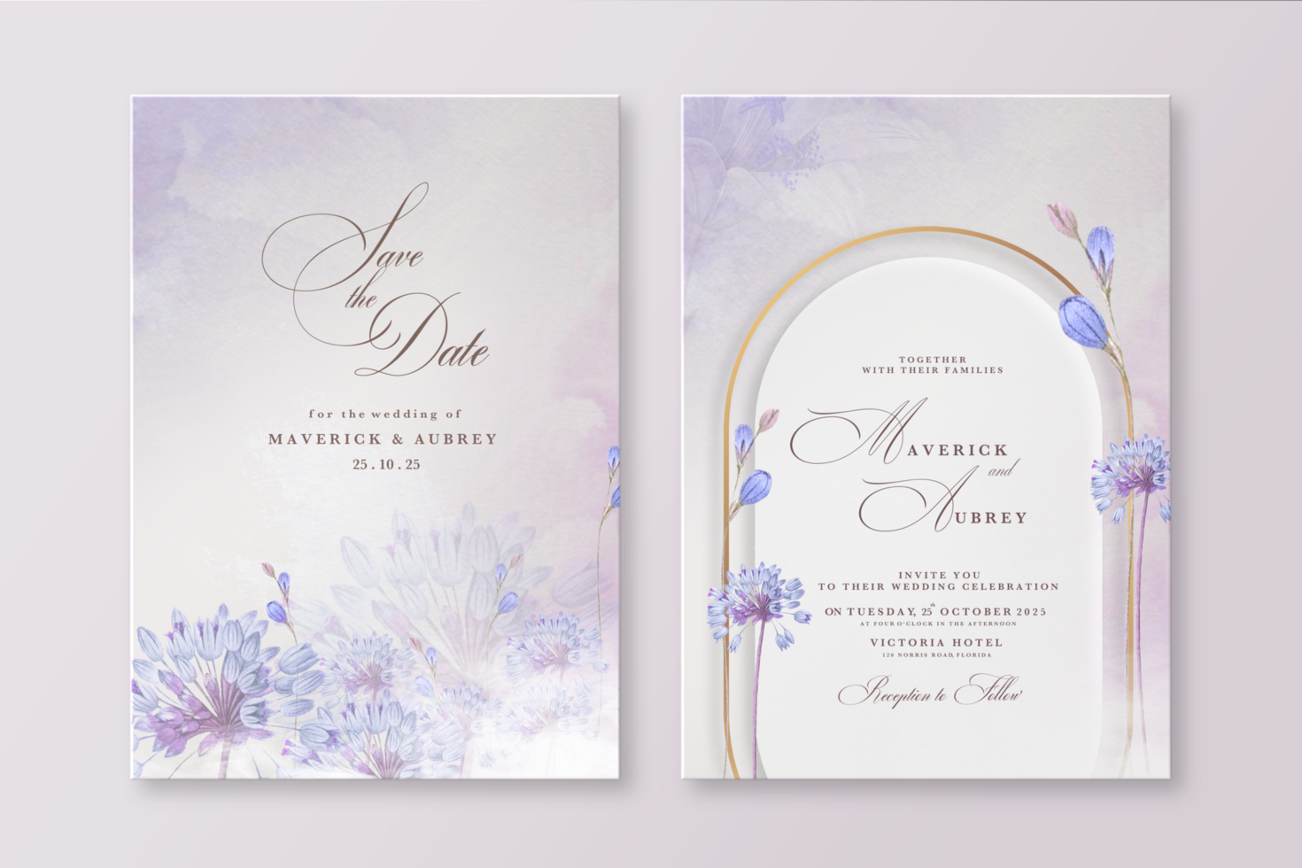 Geometric Wedding Invitation Template psd