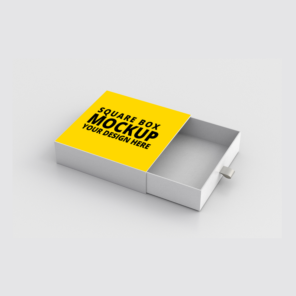 Square Paper Boxes Mockups psd