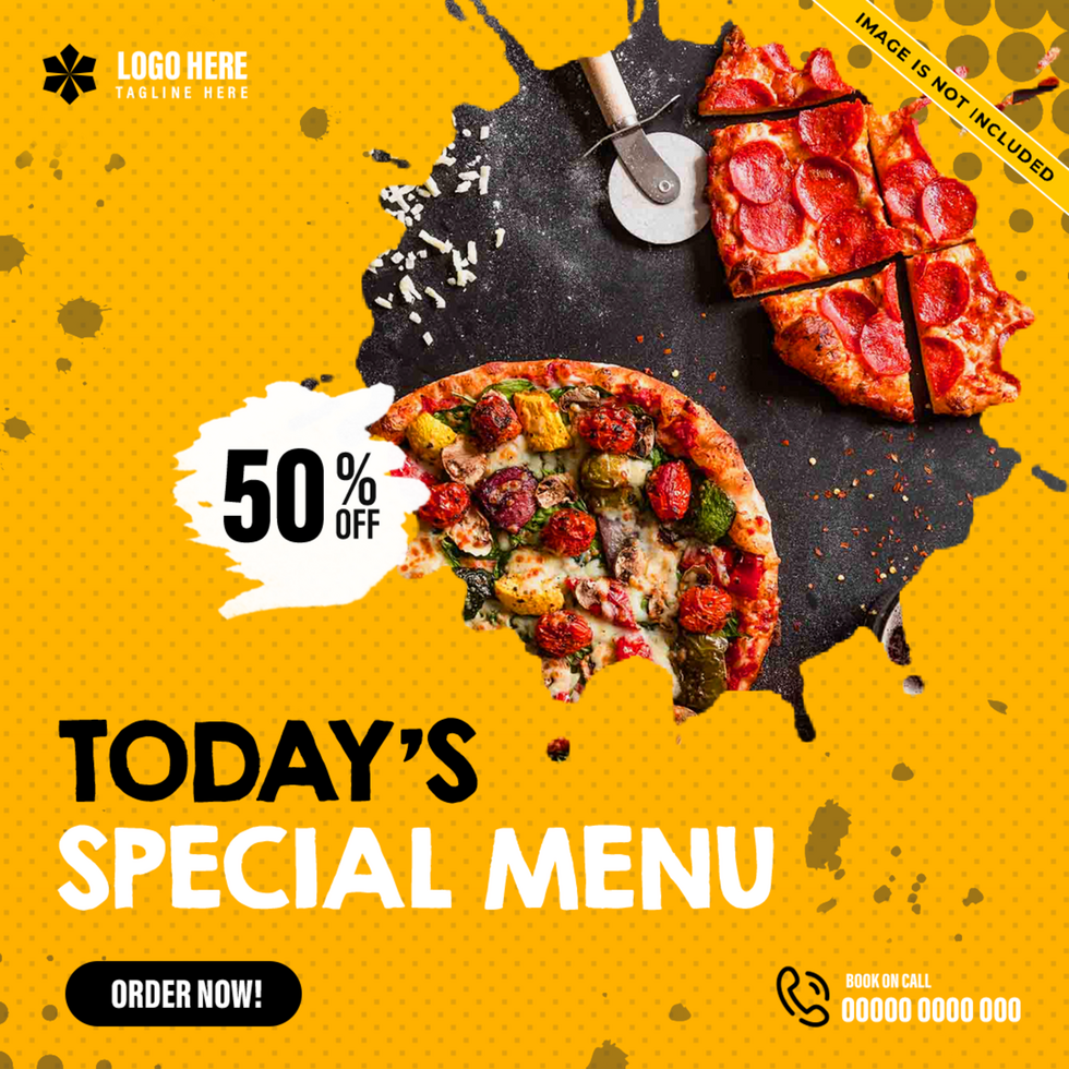 Delicous food social media template psd