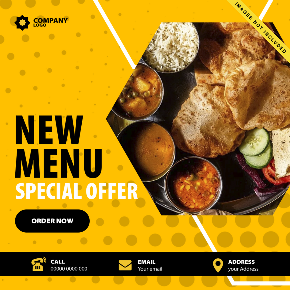 Delicous food social media template psd
