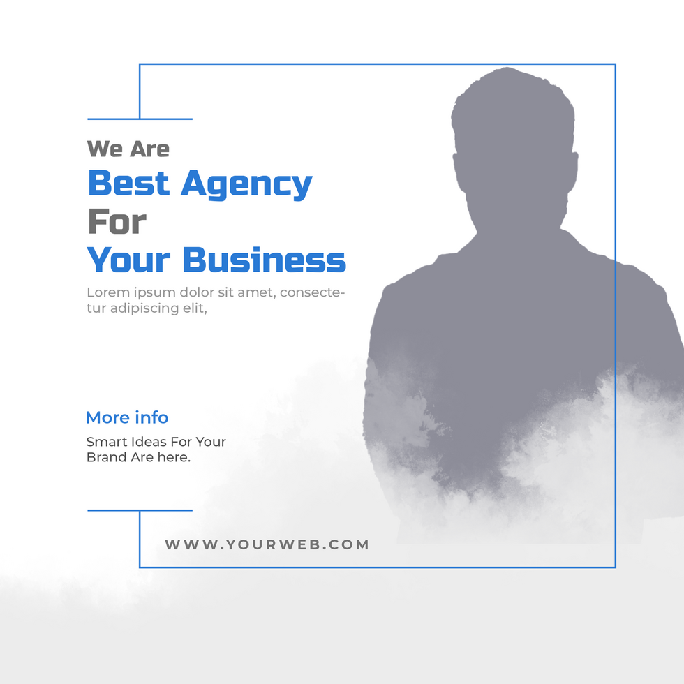 Marketing agency social media promotion post banner template design psd