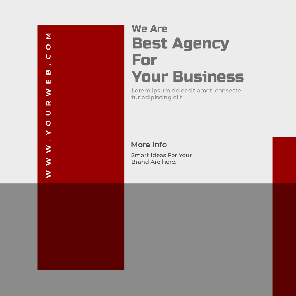 Marketing agency social media promotion post banner template design psd