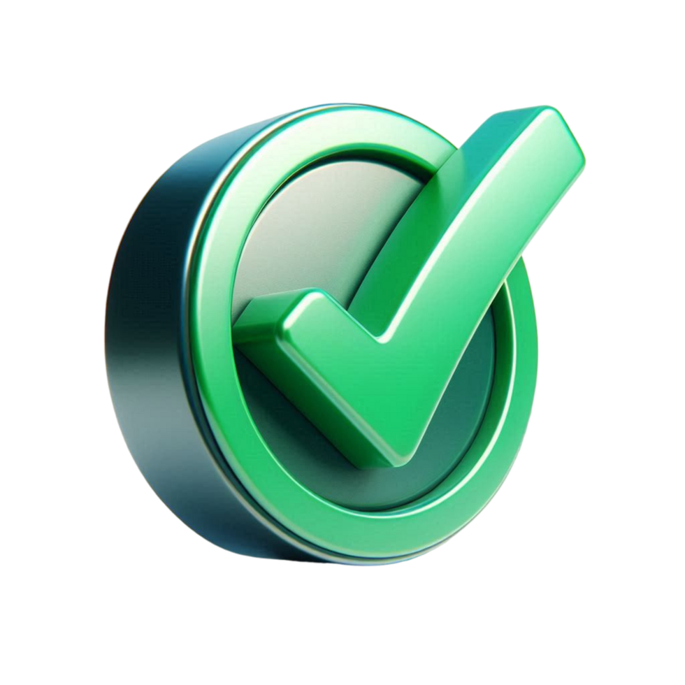 Green Check MarGreen check mark icon with circle, tick box, check list circle frame, checkbox symbol sign png