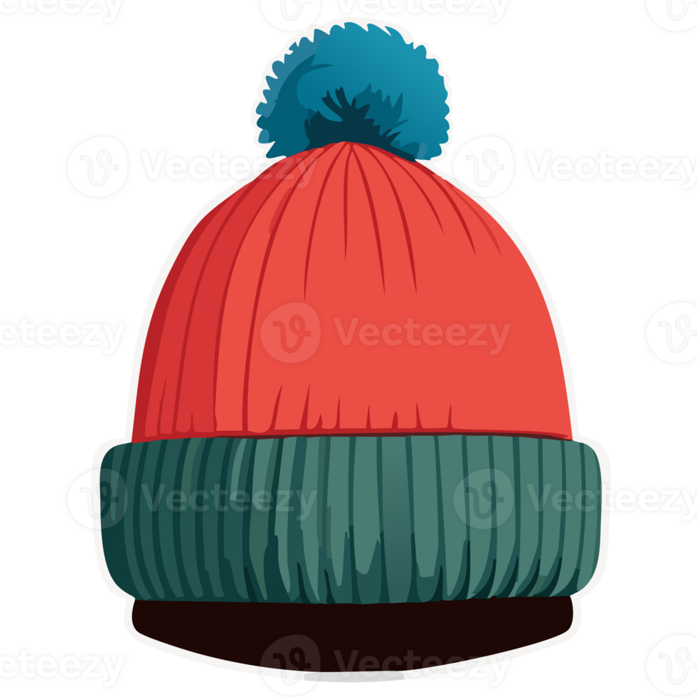 Colorful cotton winter hat png