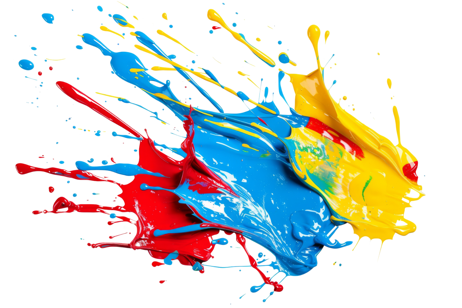 Colorful paint splash isolated png