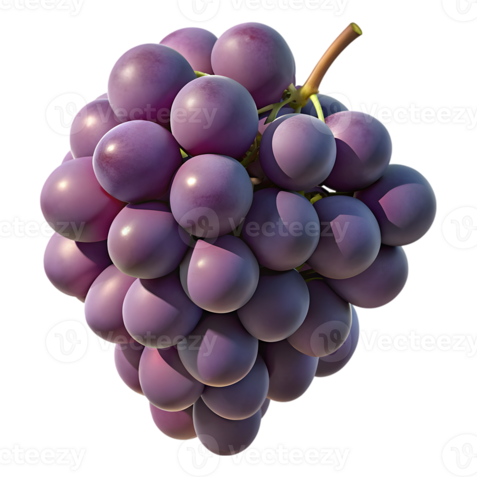 3D Render of a Grape Bunch png