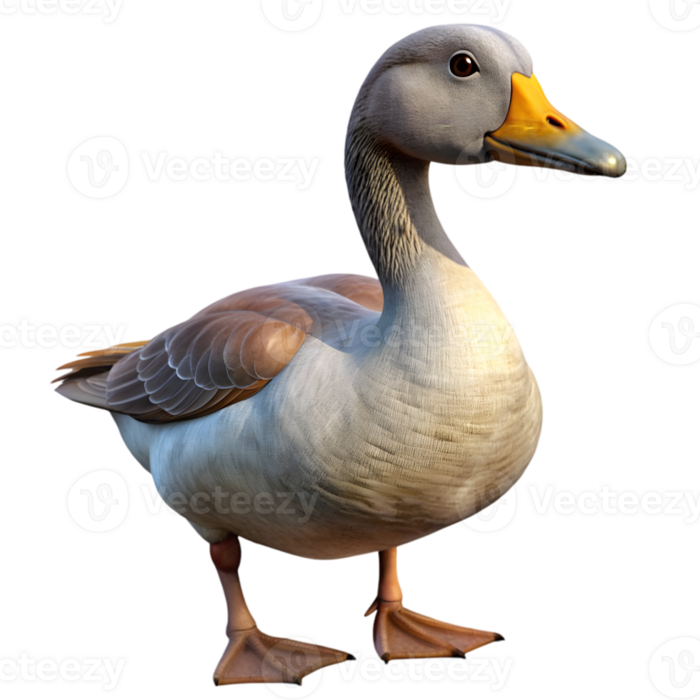 3D Render of a Goose png