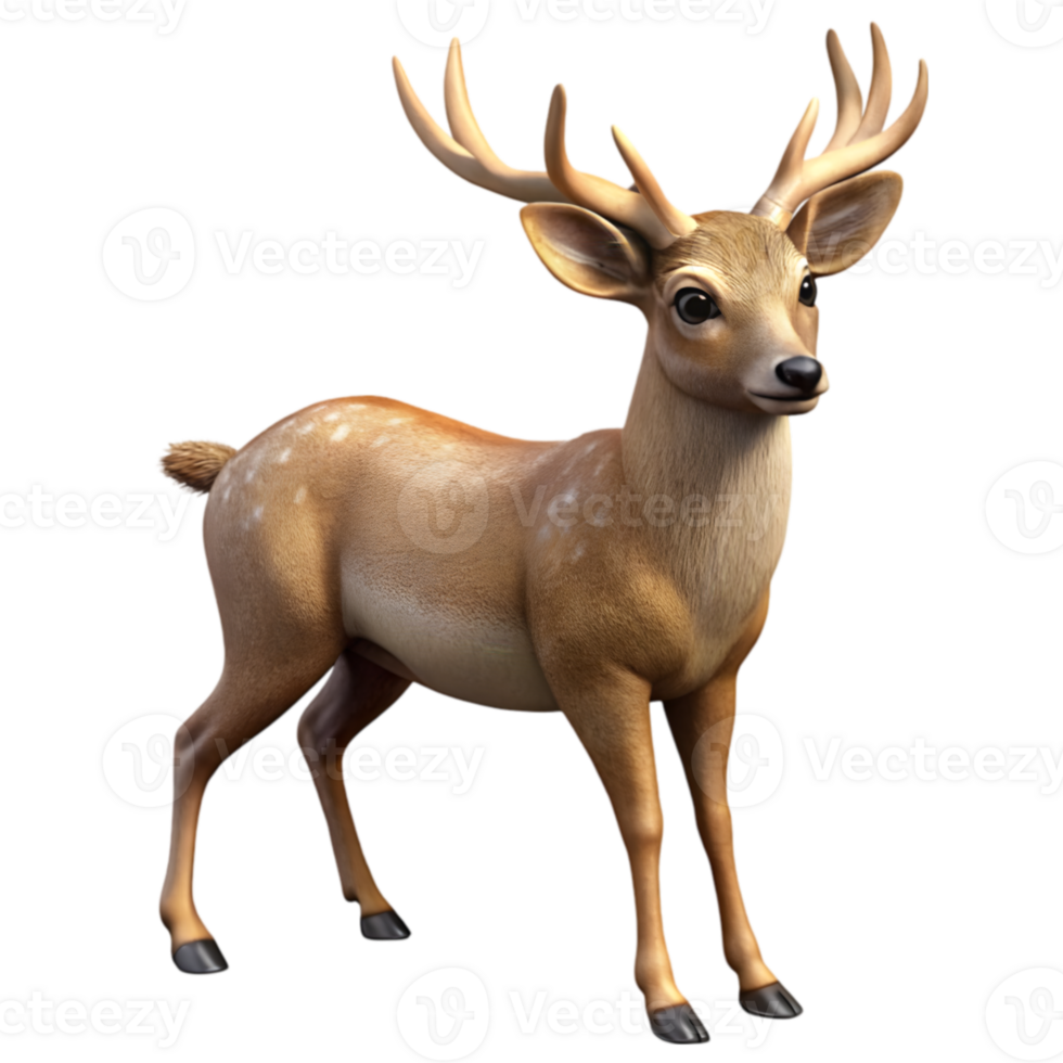 3D Render of a Deer png