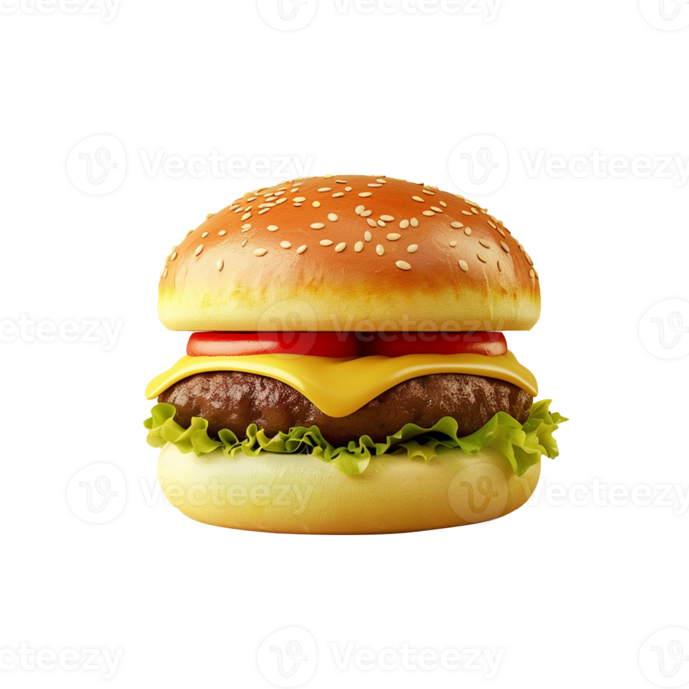 hum burger isolated on transparent background png