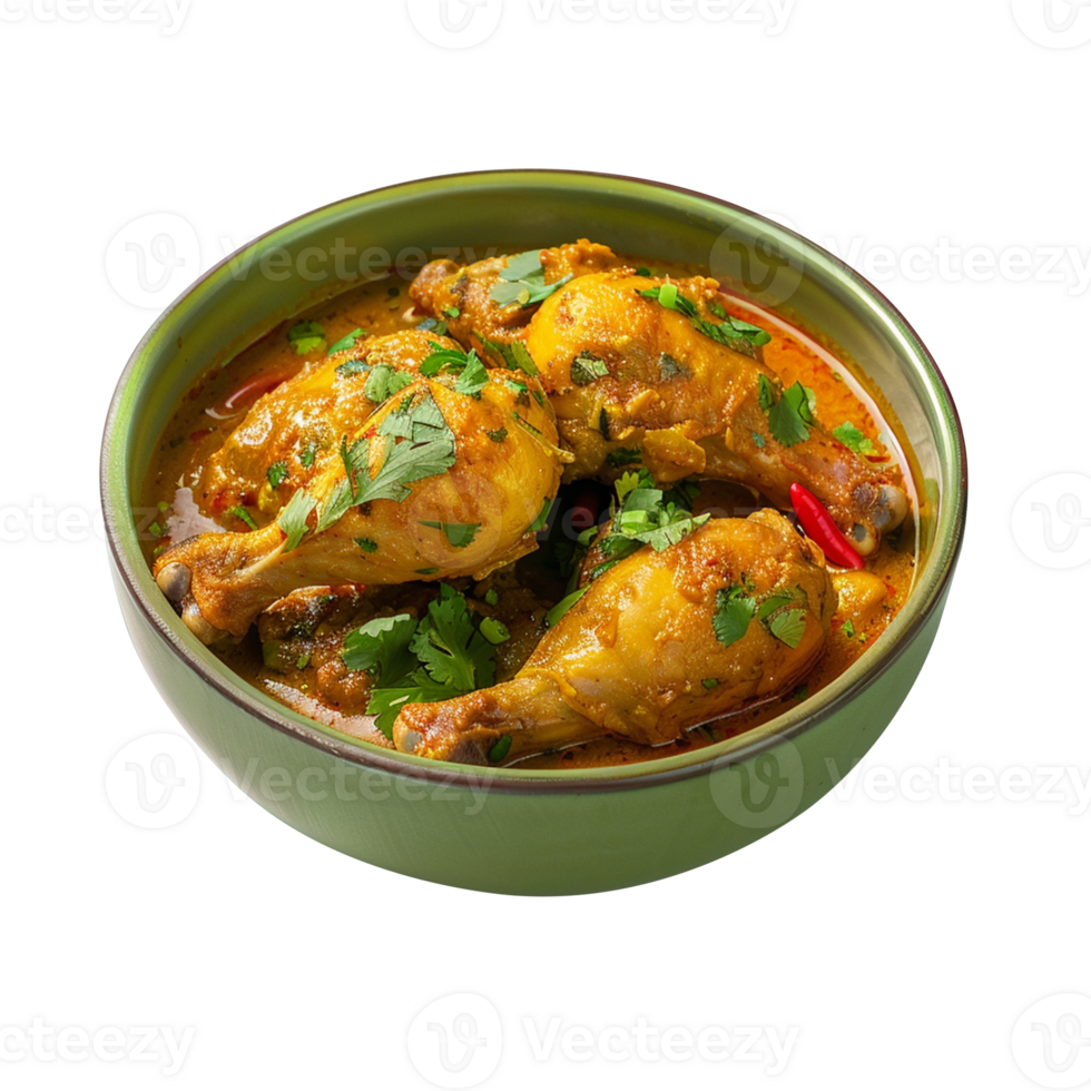 A karai korma in bowl isolated on transparent background png