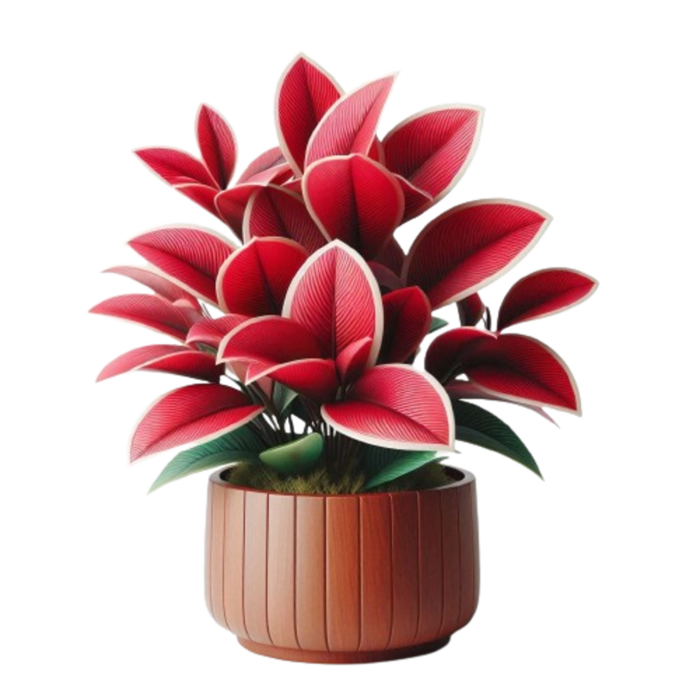 Monochromatic House Plant With Singular brown Hue And Legged Pot Sleek png