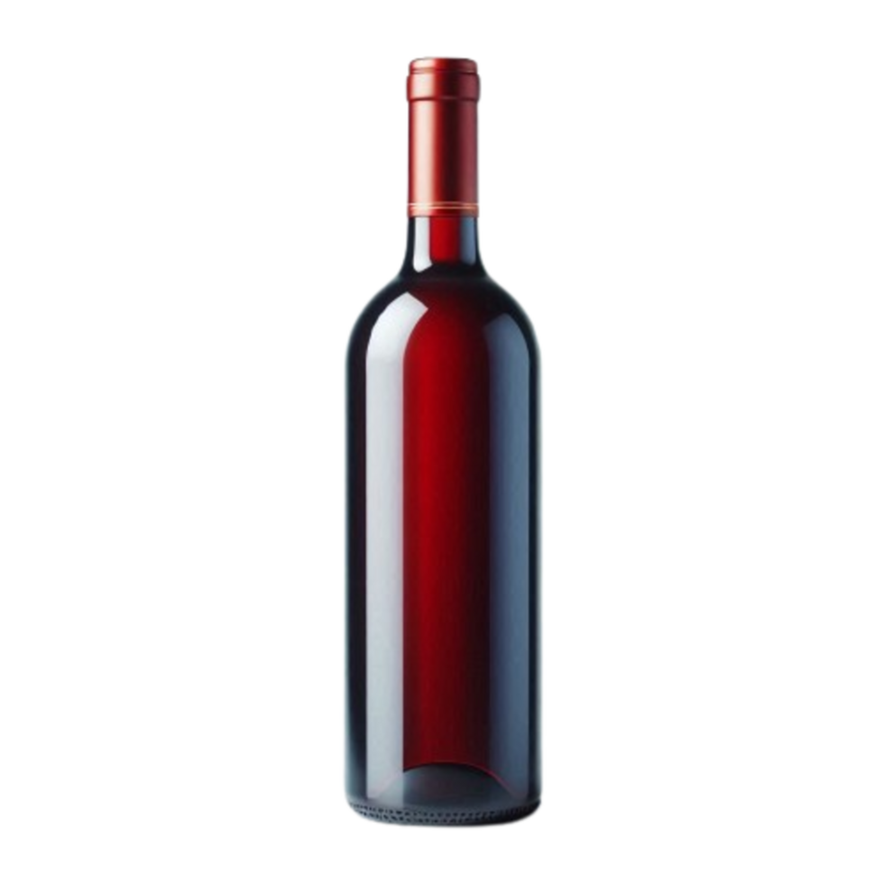 A Red wine bottle on transperant background png