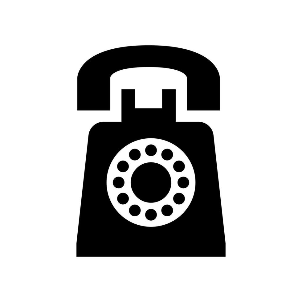 Phone icons of the past are flat designs. vector
