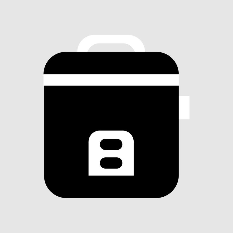 Flat design rice cooker icon. vector