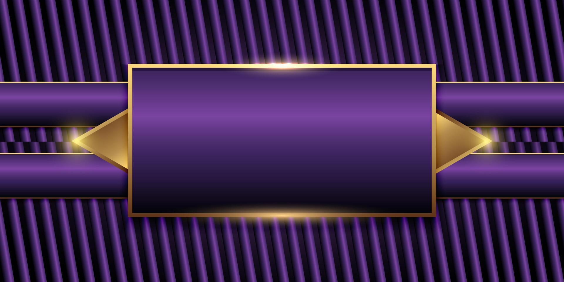 abstract gold dark purple geometric background design vector
