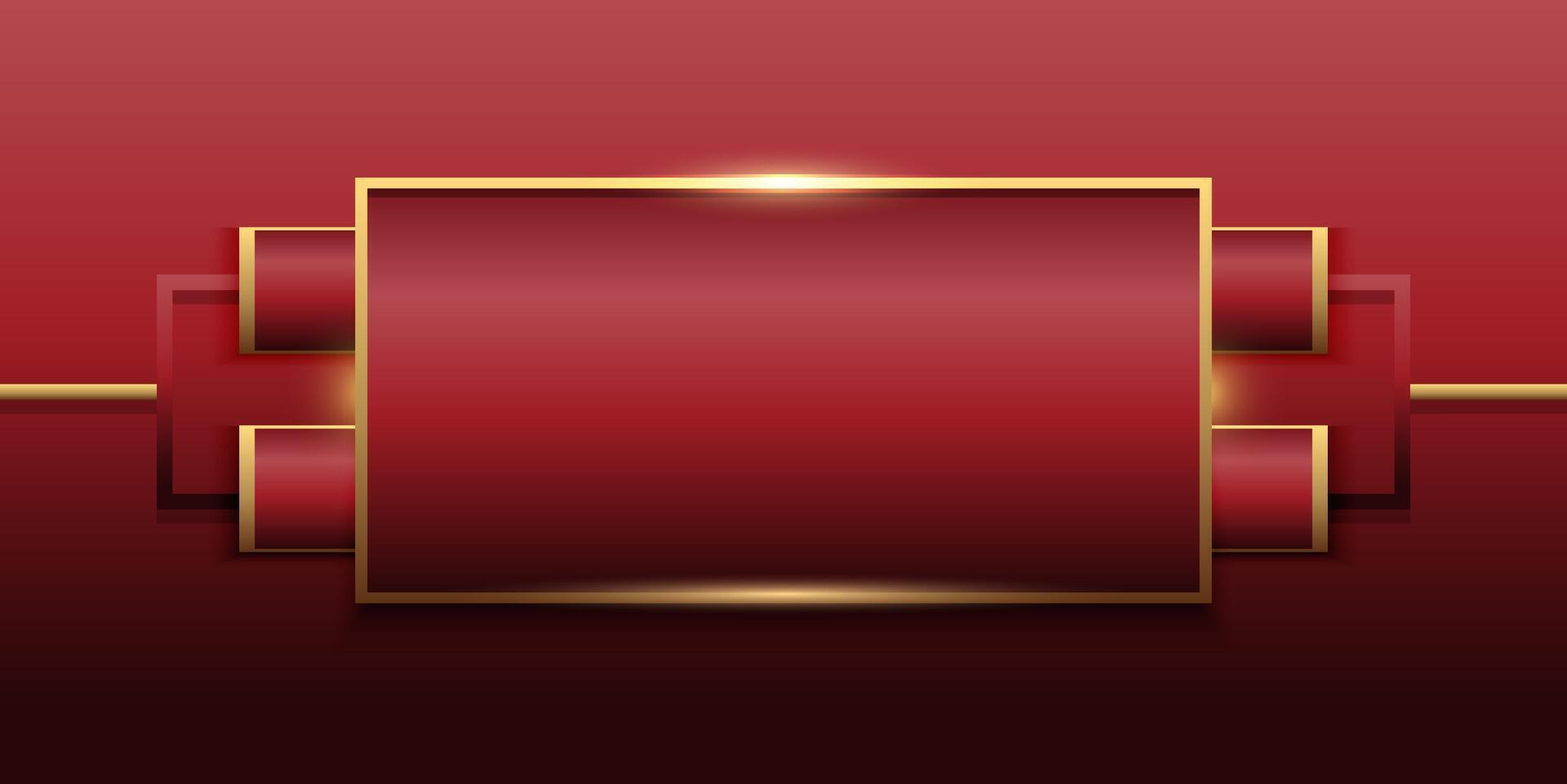 abstract gold and dark red geometric background design vector