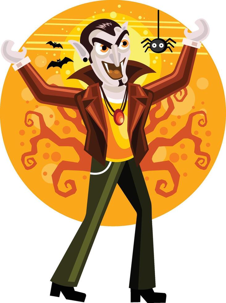 Dracula Vampir Halloween Illustration vector