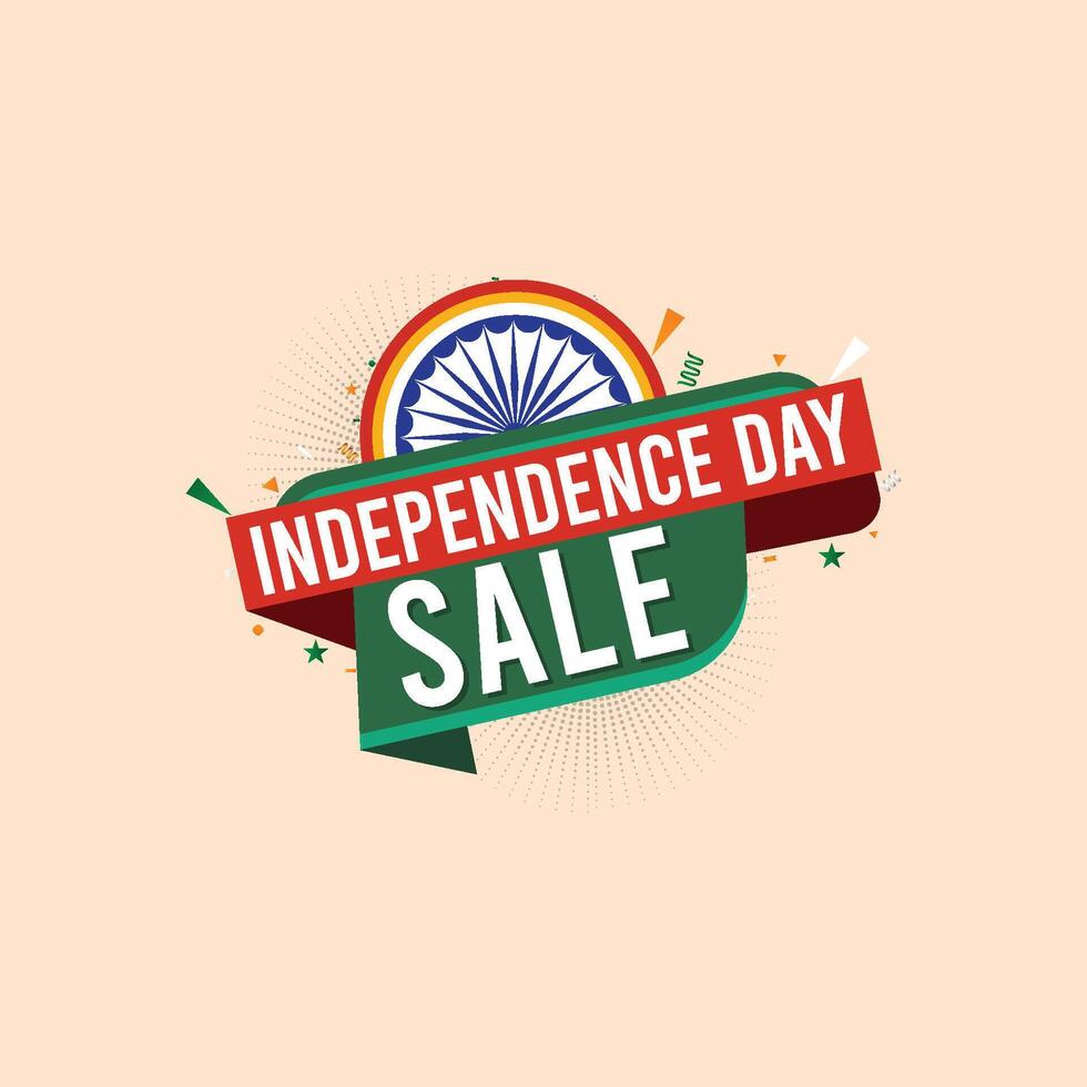 indian independence Day Offer with a Freedom Sale vector