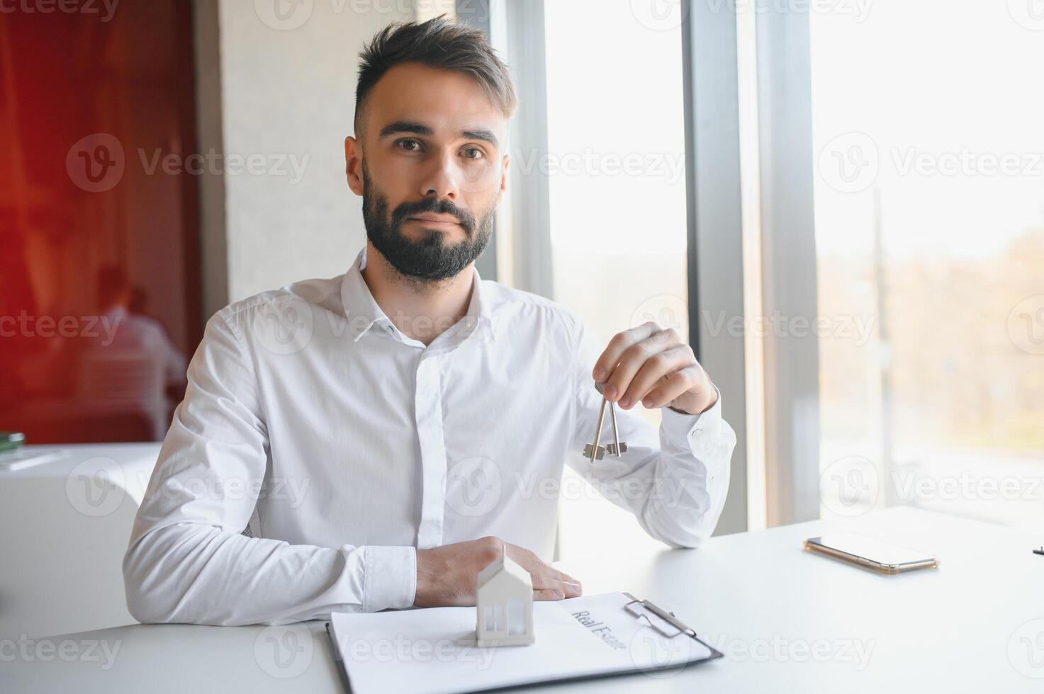 Realtor or real estate agent. The concept of selling or renting real estate. photo
