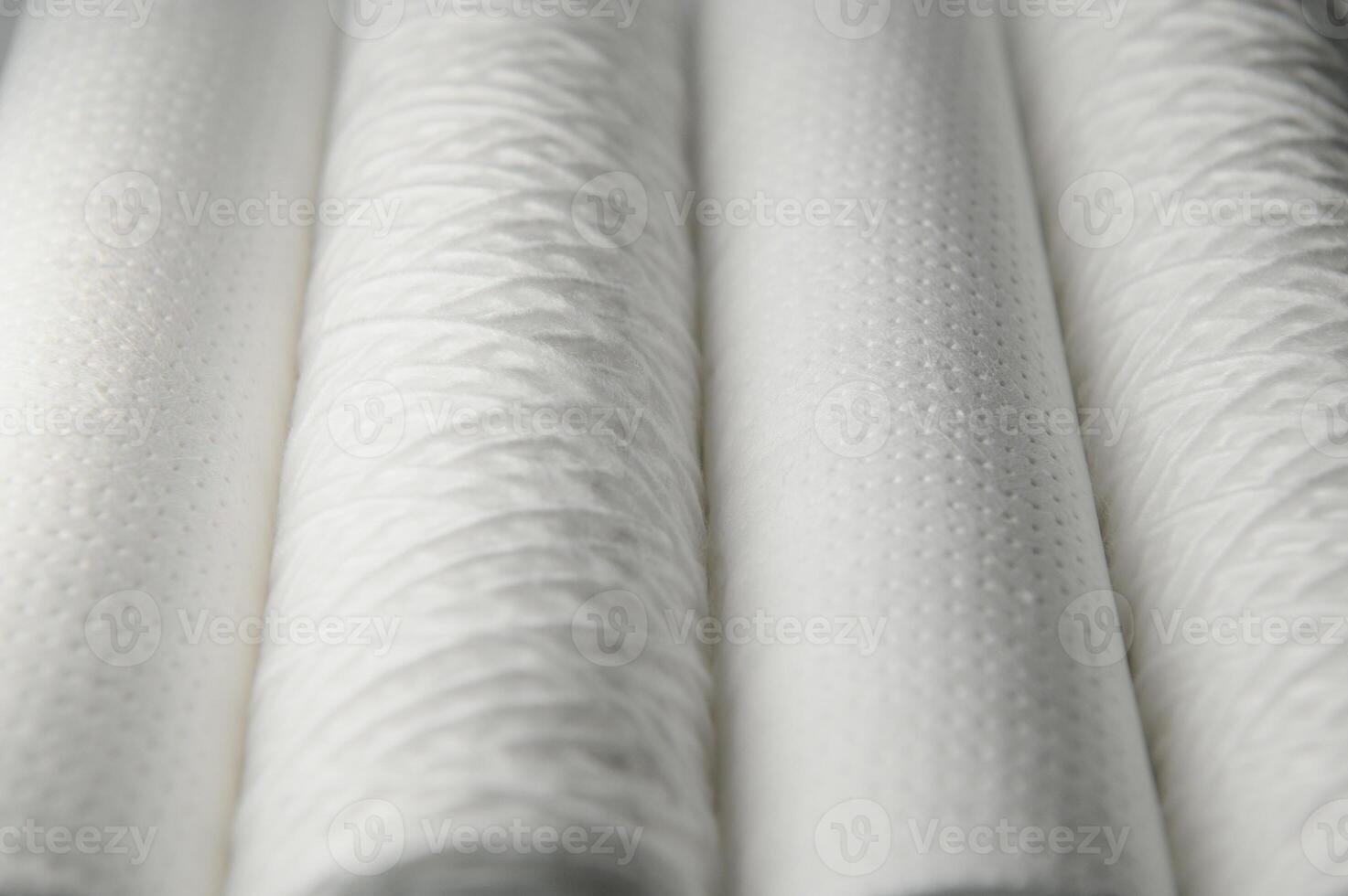 Cartridges for water treatment systems on white background. photo