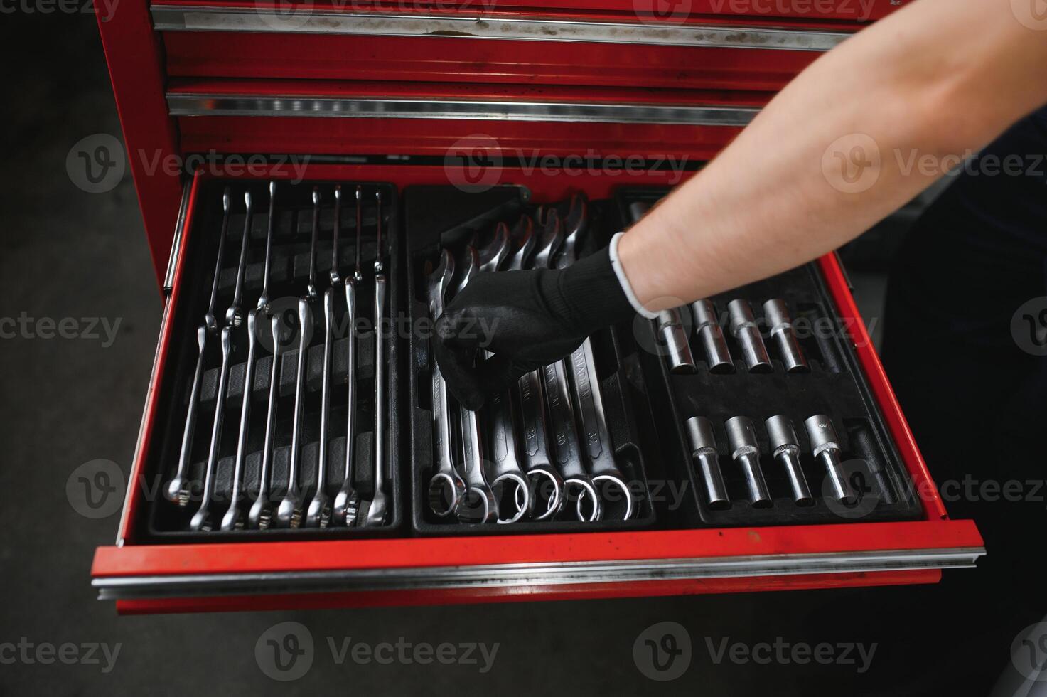 A set of tools for repair in car service photo