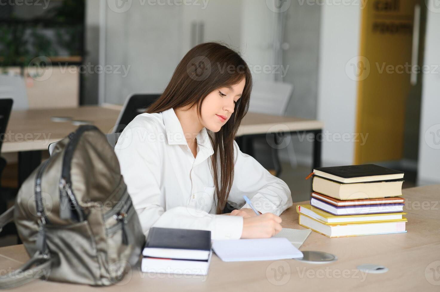 girl at the desk in school photo