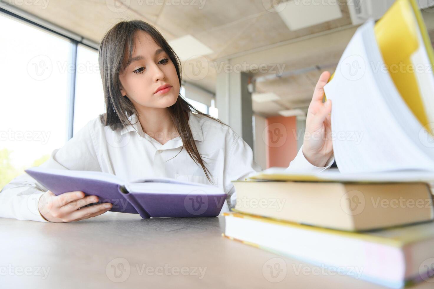 girl at the desk in school photo