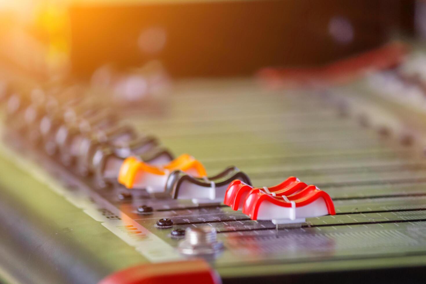 Soft Focus and Blur,Audio control panels and power amplifier for display management are installed and prepared as audio and power amplifier panels must be checked before every actual performance. photo