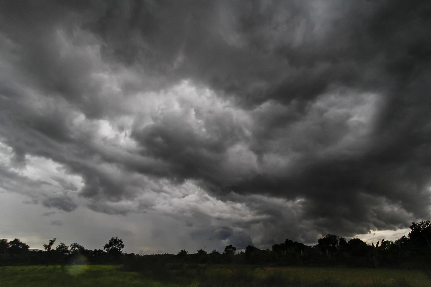 The rain clouds that are forming above the sky are rain clouds of the storms that are bringing moisture into the seasonal areas. The background of the sky is full of black clouds from thunderstorm photo