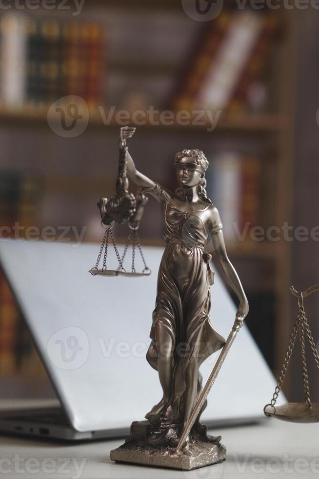statue of god Themis Lady Justice is used as symbol of justice within law firm to demonstrate truthfulness of facts and power to judge without prejudice. Themis Lady Justice is of justice photo