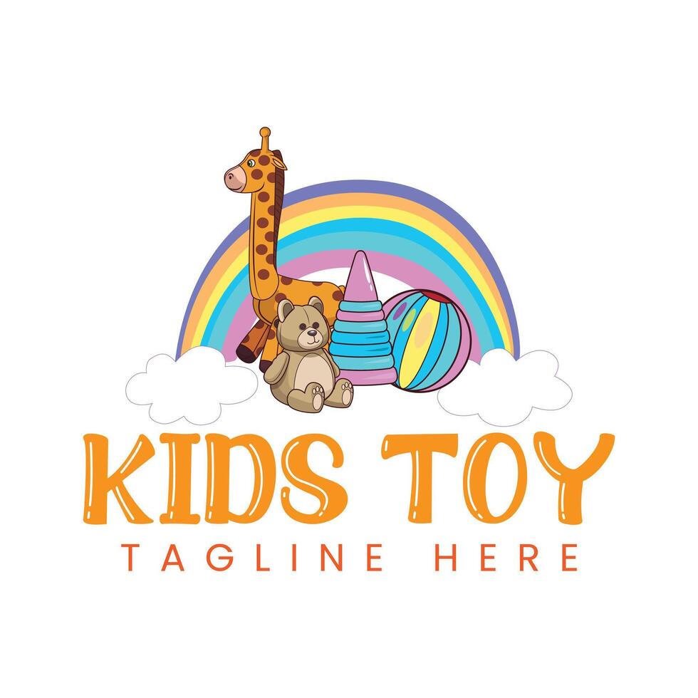 Kids toy logo vector