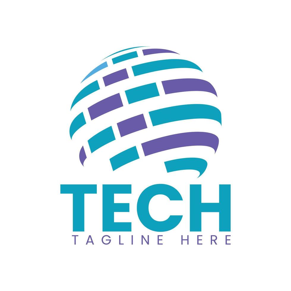 Tech logo design vector