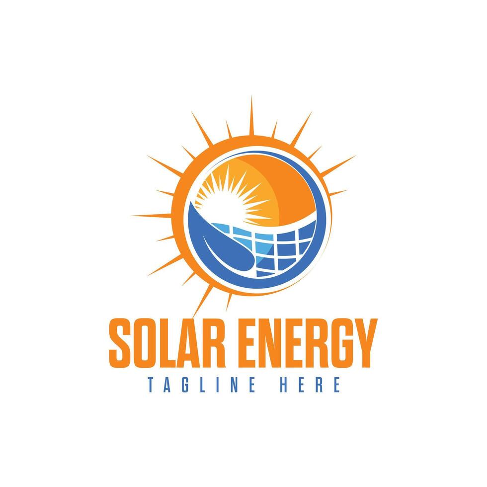 Solar energy logo vector