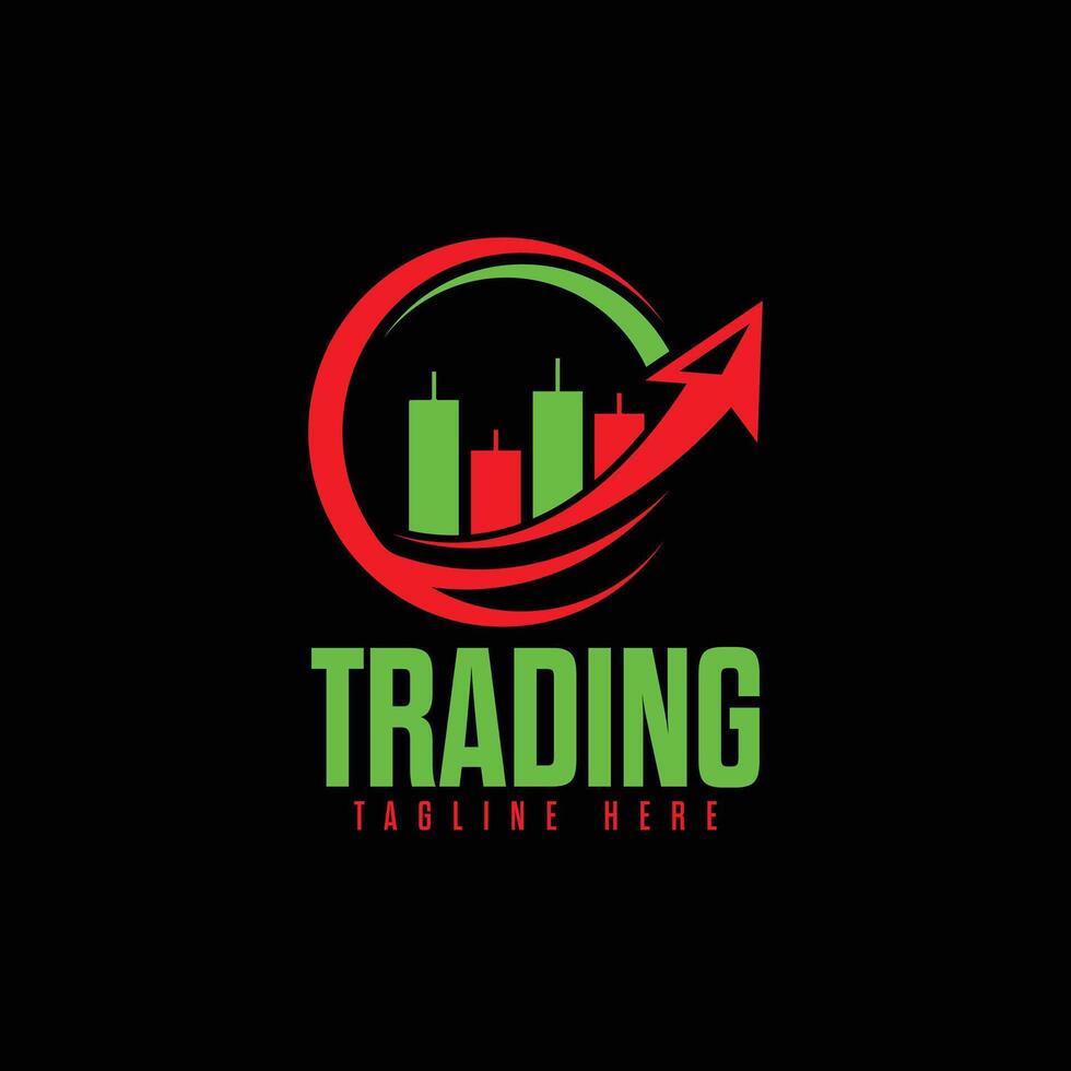 Trading logo design vector