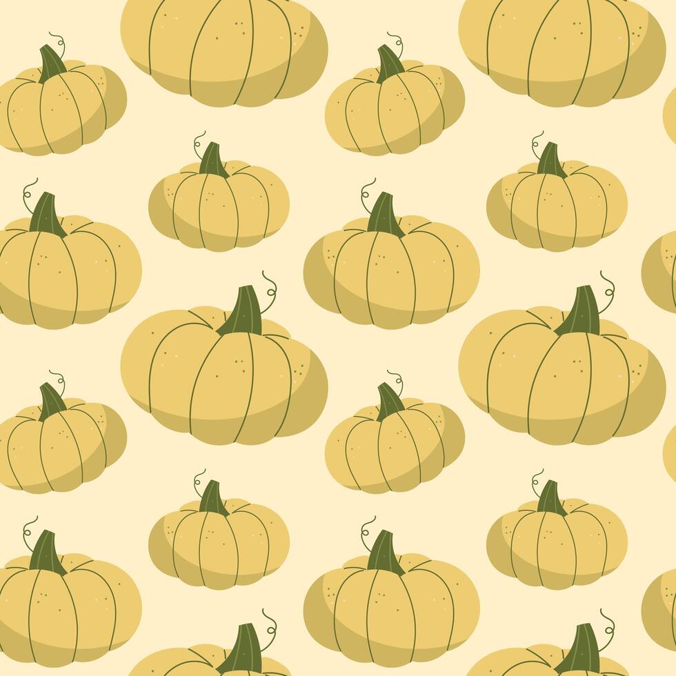 Pumpkins on a light background vector