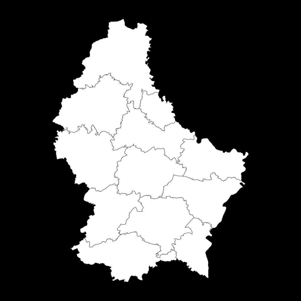 Luxembourg map with administrative divisions. illustration. vector