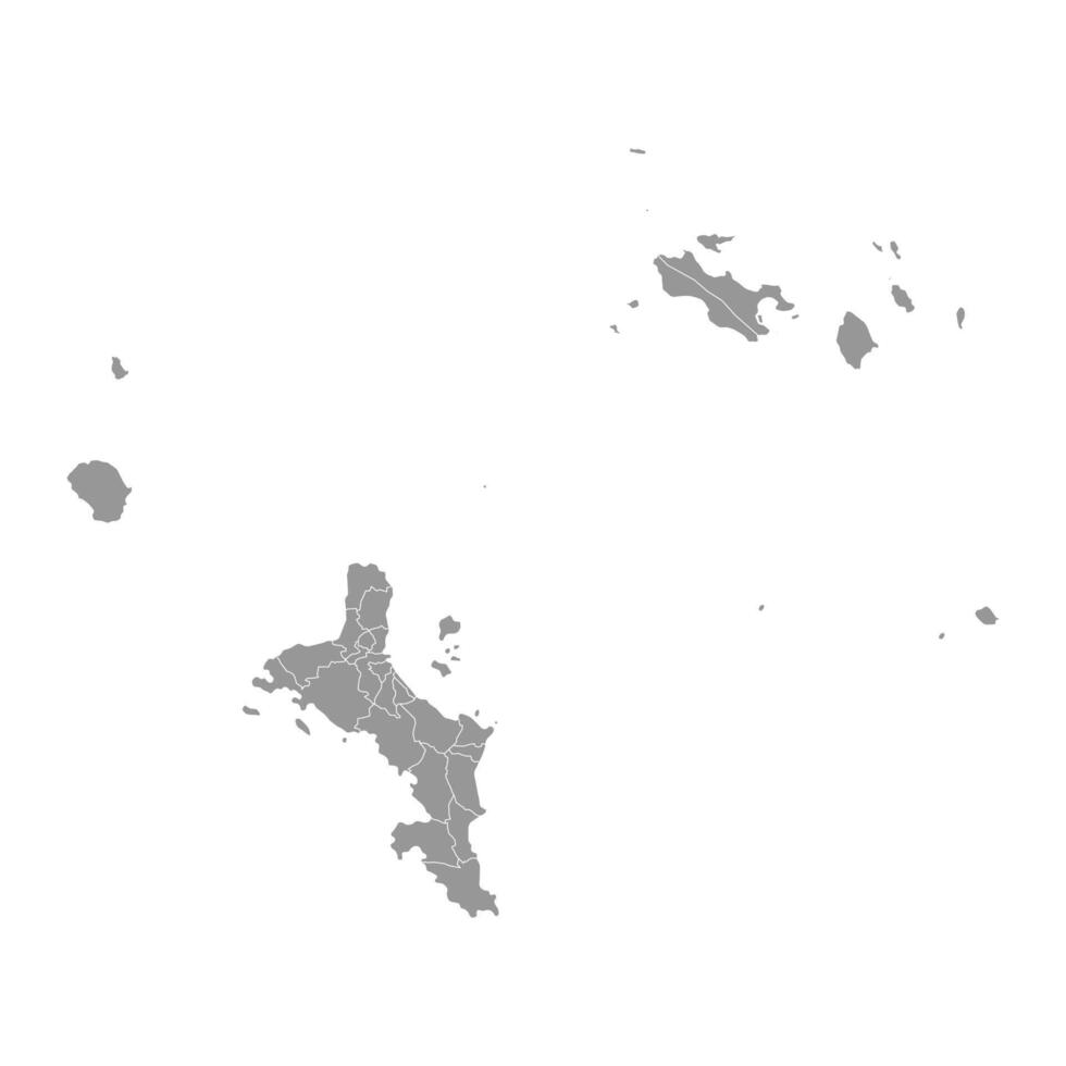 Seychelles map with administrative divisions. illustration. vector