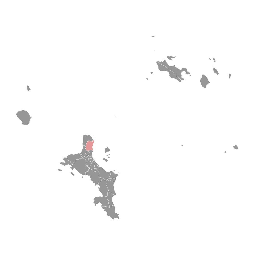 Anse Etoile district map, administrative division of Seychelles. illustration. vector