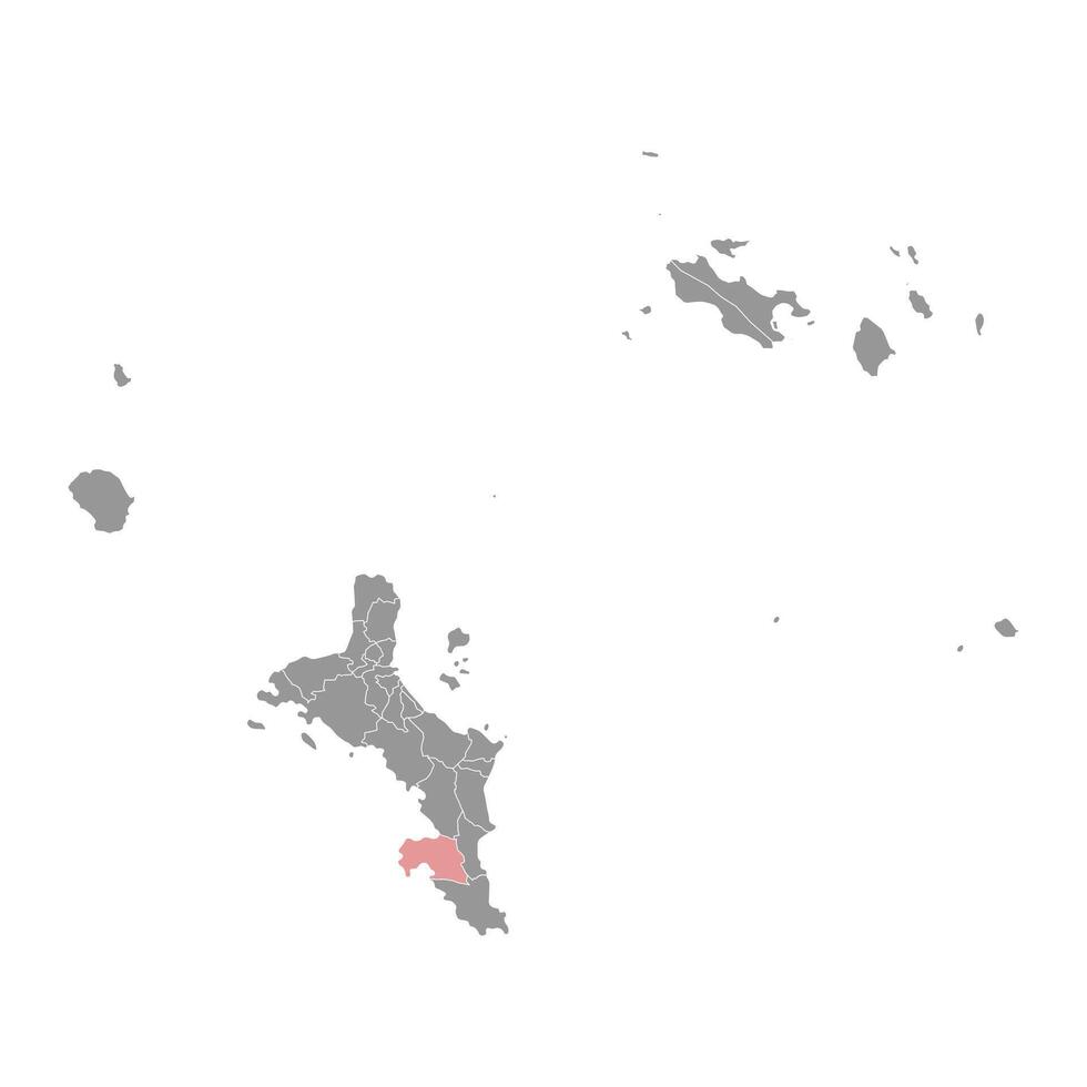 Baie Lazare district map, administrative division of Seychelles. illustration. vector