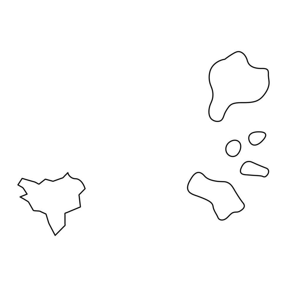 Mont Fleuri district map, administrative division of Seychelles. illustration. vector
