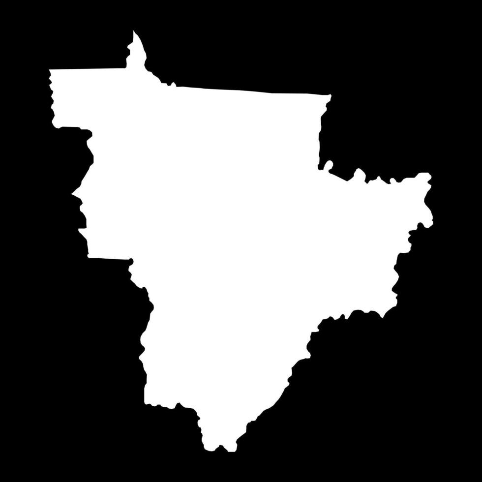 Central West Region map, Brazil. Illustration. vector