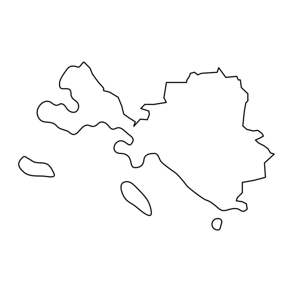 Saint Louis district map, administrative division of Seychelles. illustration. vector
