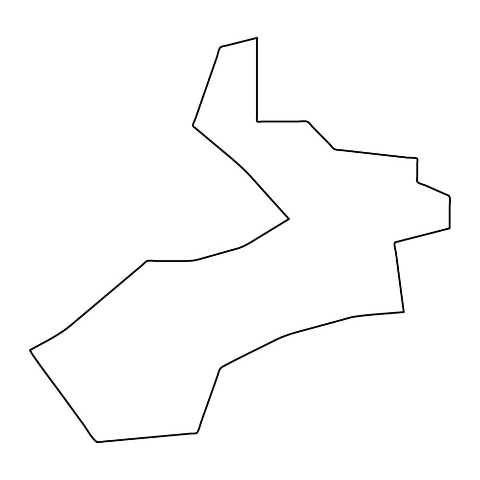 Saint Louis district map, administrative division of Seychelles. illustration. vector