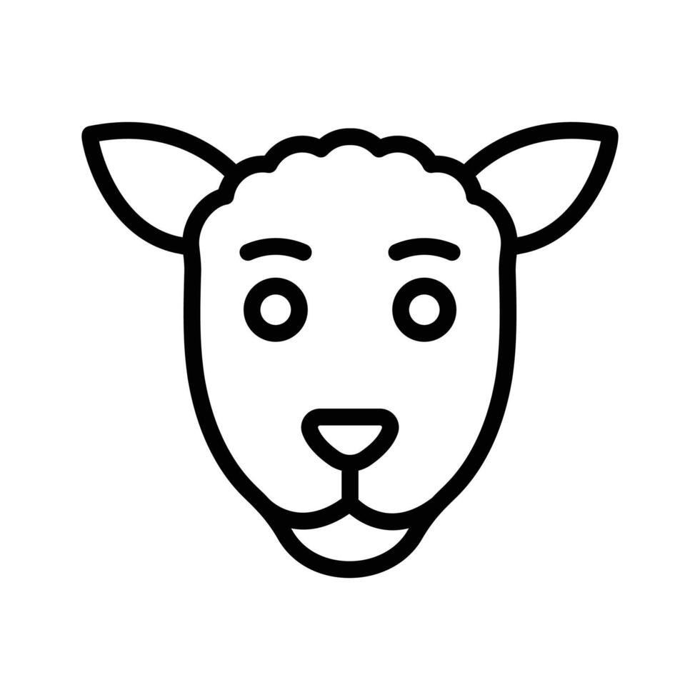 Visually appealing icon of sheep in trendy style, customizable design vector